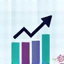 Icon representing a chart showing progress and feedback